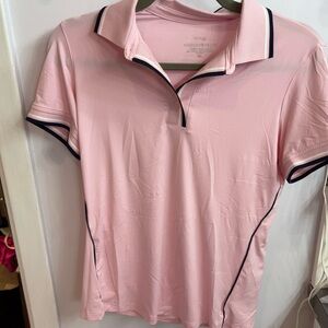 Vineyard Vines Light Pink Polo with Navy Accents